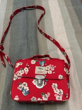 Disney X Cath Kidston red floral crossbody with blue bird print- Cinderella-